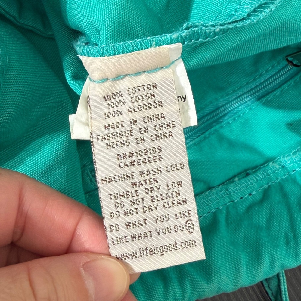 Life is Good Backpack Women OS Teal Green Drawstring Daisy Canvas Cinch Bag - Picture 13 of 14